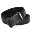 Men Fashion Casual Business Solid Color Leather Automatic Metal Buckle Belt