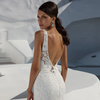 Fashion Women Long Lace Backless Deep V Sexy Banquet Evening Dress