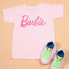 Kids Big Girls Summer Fashion Casual Cute Solid Color Letter Round Neck T-Shirt