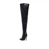 Women Fashion Black White Colorblock Knee High Pu Heel Boots