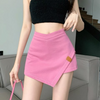 Summer Women Irregular Tight Elastic One Step Skirt Overlap Shorts