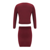 Solid Color Tube Top And Single-Breasted Cardigan And Bodycon Skirt Knit Three Pieces Sets