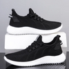 (Buy 1 Get 1) Men Casual Sports Solid Color Mesh Cloth Lace-Up Thick-Soled Flat Sneakers