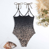 Women'S Vacation Leopard Floral One-Piece Conservative Swimsuit With Belly Cover