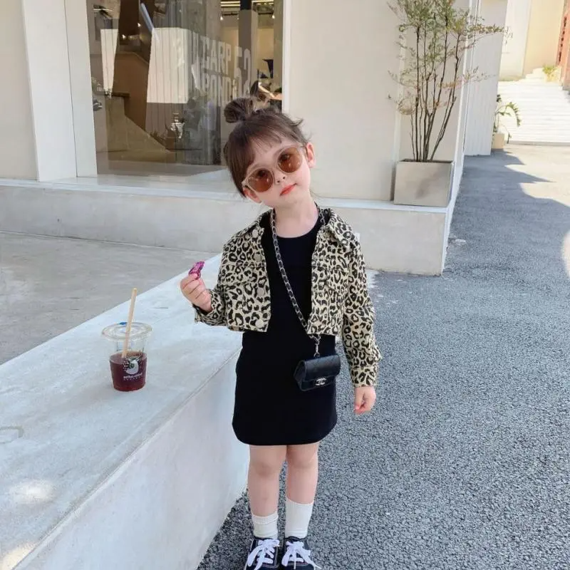 Children Kids Toddler Leopard Girls Long-Sleeved Coat