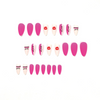 ( Buy 1 Get 2 )Valentine Day Women Fashion Frosted Fluorescent Powder Alphabet Detachable False Nails