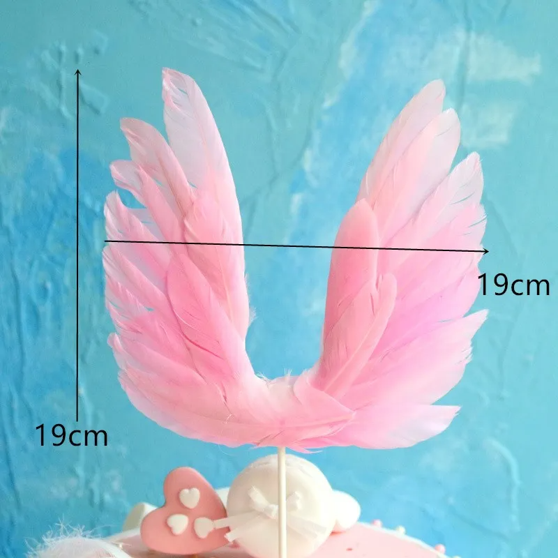 (Buy 1 Get 1) Creative Angel Wing Pattern Design Cake Insert Accessory