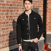 Men'S Fashion Solid Color Loose Ripped Cotton Denim Jacket