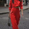 Women'S Casual Elegant Solid Color Lapel Long-Sleeved Blazer And Loose Pants Two-Piece Office Chic Sets