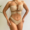 Women'S Fashion Sexy Hollow Halter Neck Swimsuit Set