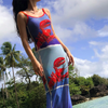 Women Fashion Sexy Lobster Printing See-Through Slip Dress