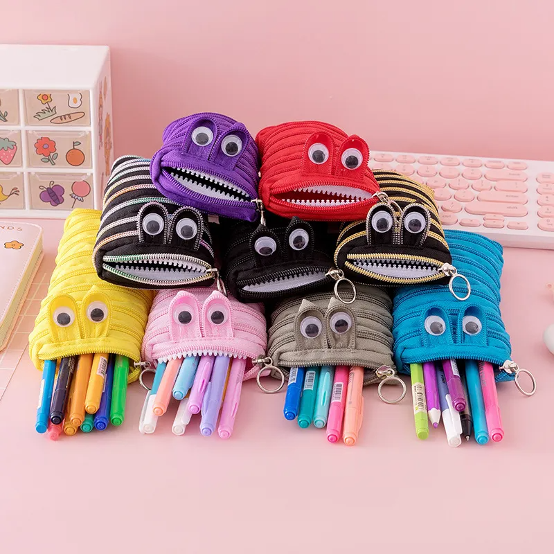 (Buy 1 Get 2) Love Caterpillar Monster Zipper Pencil Coin Purse