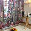 (Buy 1 Get 1) Beautiful Floral Print See-Through Home Bedroom Curtains