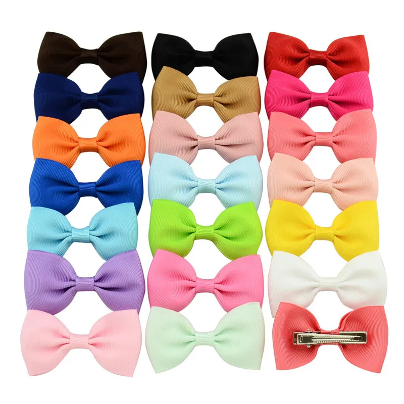 Girls Basic Solid Color Bow Hairpin