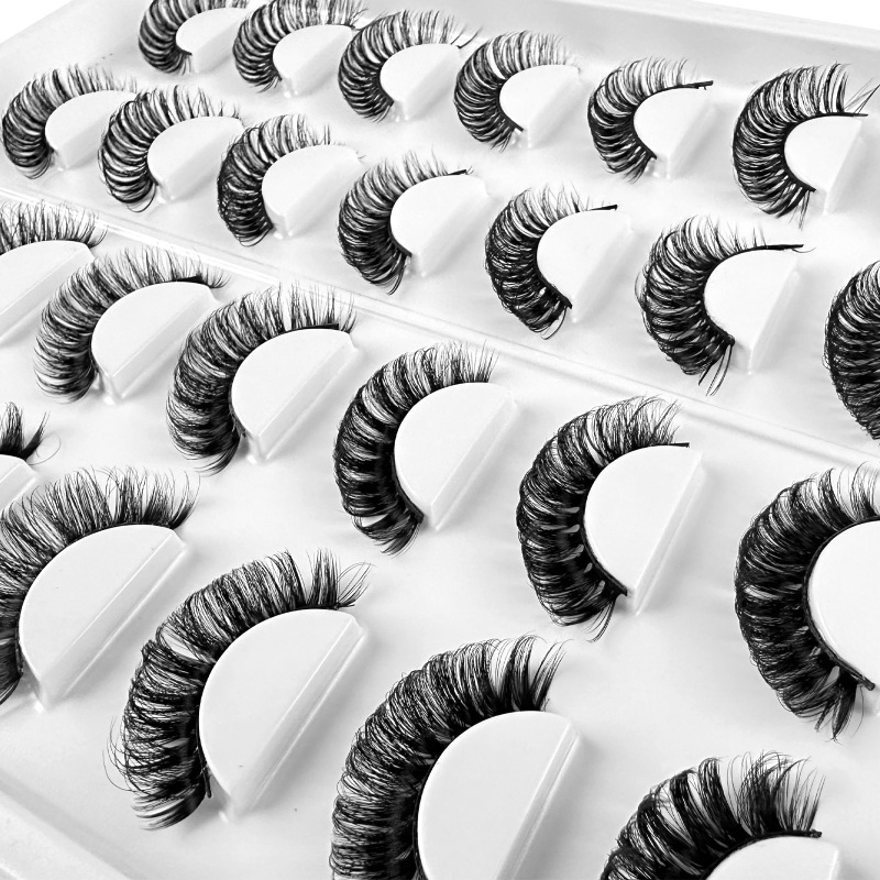 Women'S Chemical Fiber Thick Simulation Curling False Eyelashes 16 Pairs/Set