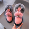 Kids Girls Winter Fashion Casual Round-Toe Thick-Soled Plus Velvet Snow Ankle Boots