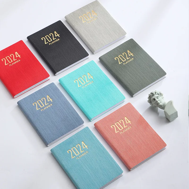 2024 English Schedule Book A7 Daily Plan Notebook(3 pcs)