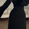 Women Fashion Casual Loose Solid Color Long Sleeve Maxi Dress