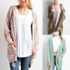 Women Winter Autumn Casual Solid Color Knitted Sweater Cardigan