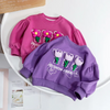 Kids Toddler Girls Fashion Floral Long Sleeve Loose Crewneck Sweatshirt