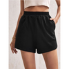 Women'S Fashion Casual Athleisure Solid Color Elastic Waist Loose Shorts