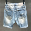 Men Old Craft Fashion Loose Comfortable Washed Ripped Denim Shorts