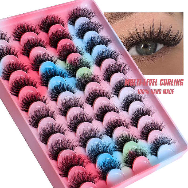 20 Pairs Of High Imitation Mink Hair False Eyelashes