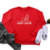 Easter Fashion Ladies Long Sleeve Bunny Ears Printed Round Neck Sweatshirt