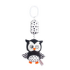 Cartoon Owl Animal Shape Black White Bed Hanging Rattle Plush Toy