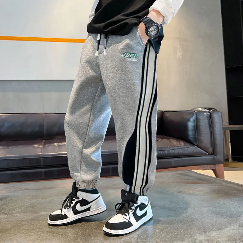 Kids Teen Boys Casual Drawstring Sports Pants Joggers