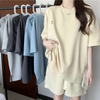 Women Summer Casual Short Sleeve Loose T-Shirt And Short Sports Athleisure Set