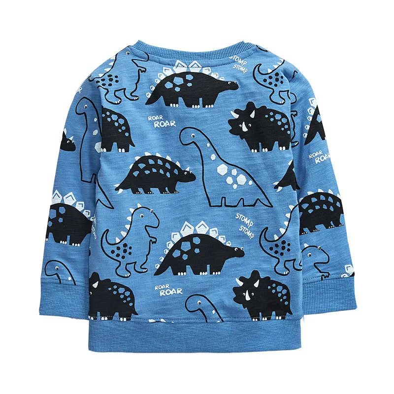 (Buy 1 Get 1) Children Kids Baby Fashion Boys Long Sleeve Round Neck Dinosaur Print Sweatshirt