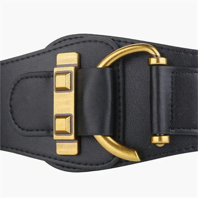 Women Fashion Stretch Wide PU Belt