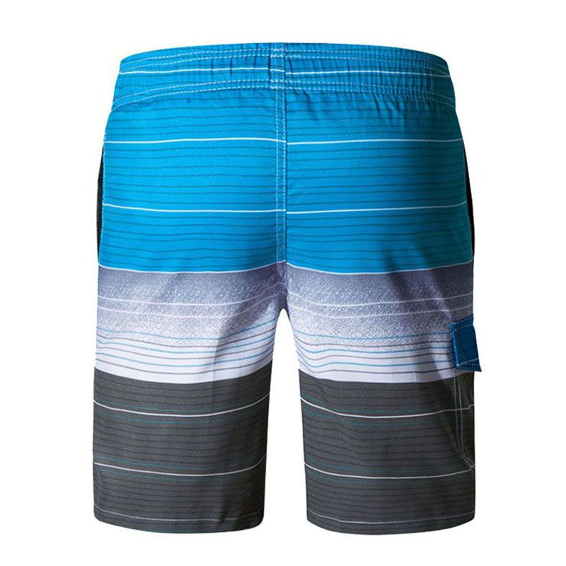 Men Striped Patchwork Casual Shorts