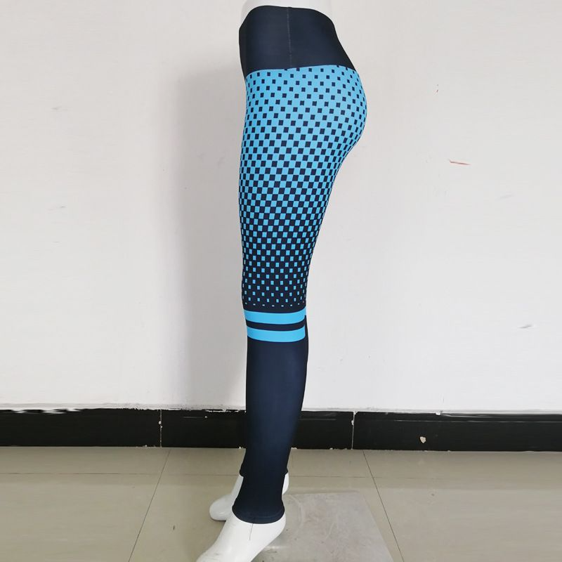 Fashion Stripe Print Contrast Color Slim Fit Sports Pants