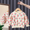 Children Kids Baby Fashion Girls Long Sleeve Fruit Print Sweatshirt