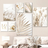 (Buy 1 Get 1) Simple Moroccan White Building Flower Plant Painting Core Home Decoration Canvas Painting