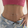 (Buy 1 Get 1) Women Fashion Sexy Imitation Crystal Zircon Tassel Thin Chain Body Chain