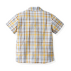 Children Kids Toddlers Fashion Boys Lapel Plaid Short Sleeve Shirt