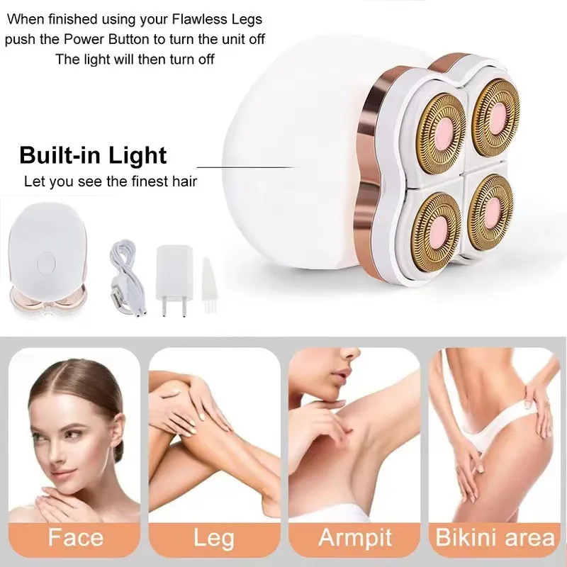 Simple Multifunctional 360 Degree Rotating Electric Hair Removal Device