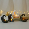 (Buy 1 Get 2) Retro Middle East Wind Lamp Decoration LED Star Moon Candle Holder Electronic Candle