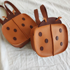 (Buy 1 Get 2) Kids Girls Fashion Sweet Cute Solid Color Cartoon Beetle Shape Zipper Backpacks Bag