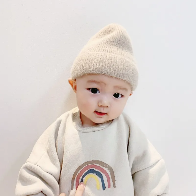 Baby Boys Girls Winter  Rainbow Strip Long Sleeve Round Neck Bodysuit