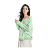 Women Fashion Simple Green Knitted Sweater