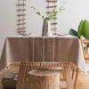 Waterproof Rectangle Strip Pattern Tablecloth