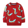 (Buy 1 Get 1) Children Kids Baby Fashion Boys Long Sleeve Cartoon Crocodile Print Round Neck Pullover Sweatshirt