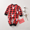 Kids Baby Boys Girls Casual Christmas Deer Head Played Long Sleeve Round Neck Romper