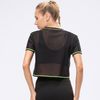 Women'S Loose Mesh Breathable Quick Dry Sports Short Sleeves