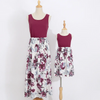 Fashion Summer Vacation Floral Printed Mother-Daughter Family Maix Dress