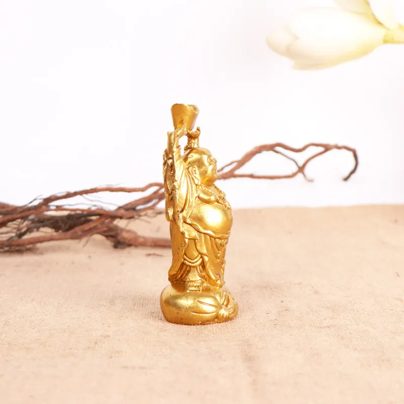 Pure Copper Maitreya Laughing Buddha Ornament To Yuanbao Home Crafts